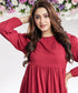 Candice Two Way Babydoll Maroon Dress